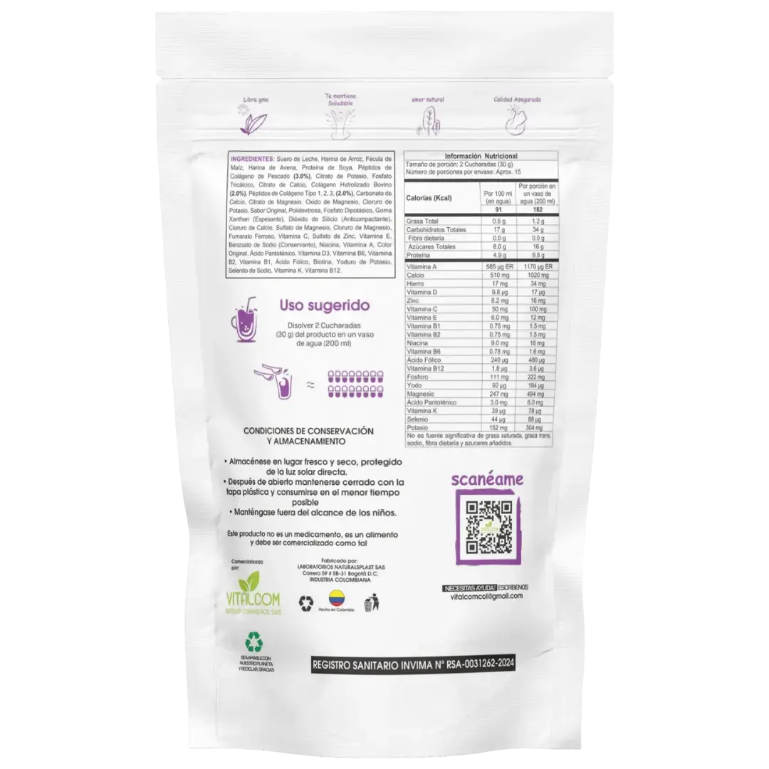 Multi Collagen Peptides Deluxe 8 en 1  Original - 1 Libra Glamurify