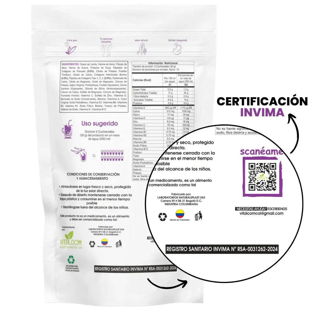 Multi Collagen Peptides Deluxe 8 en 1  Original - 1 Libra Glamurify